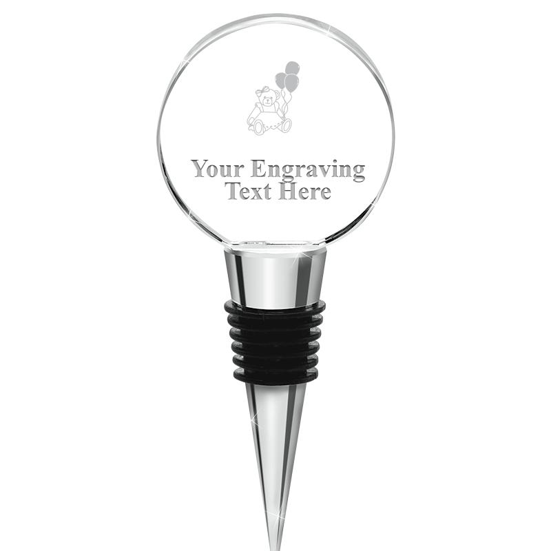 4.5"CIRCLE CRYSTAL WINE STOPPR