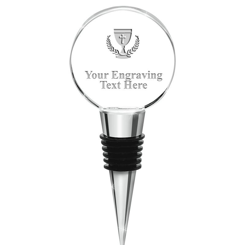 4.5"CIRCLE CRYSTAL WINE STOPPR