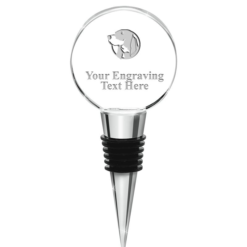 4.5"CIRCLE CRYSTAL WINE STOPPR