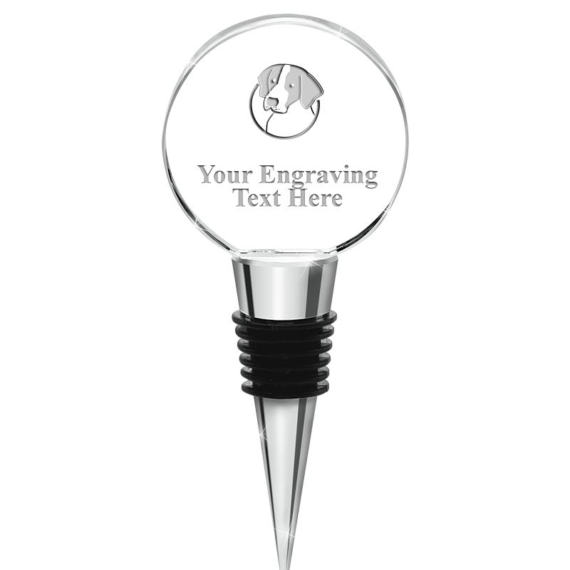 4.5"CIRCLE CRYSTAL WINE STOPPR