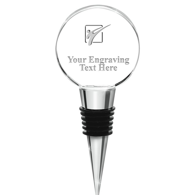 4.5"CIRCLE CRYSTAL WINE STOPPR