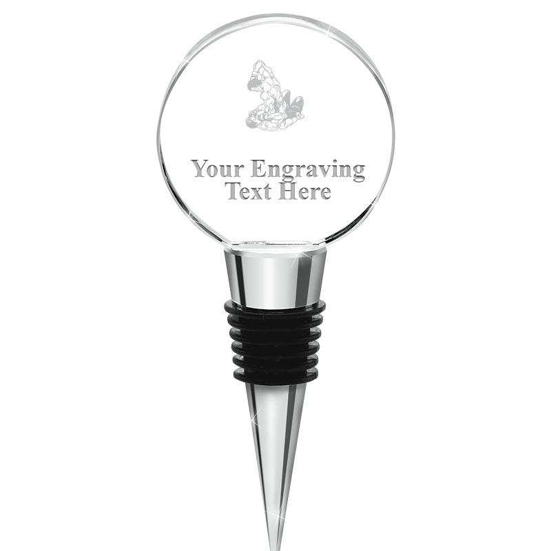 4.5"CIRCLE CRYSTAL WINE STOPPR