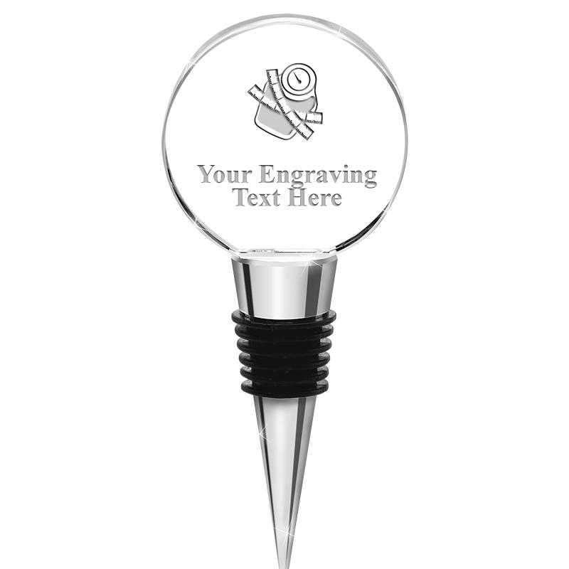 4.5"CIRCLE CRYSTAL WINE STOPPR