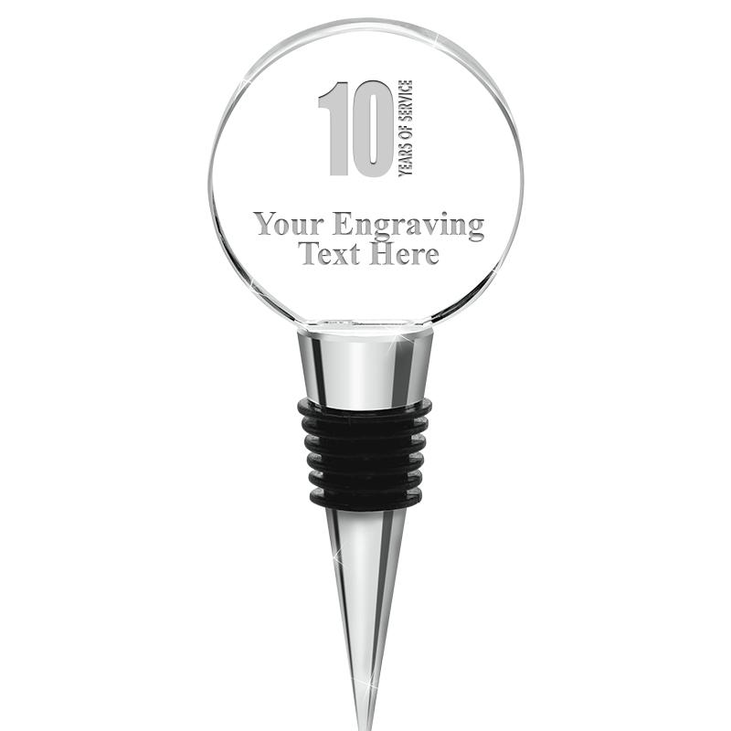 4.5"CIRCLE CRYSTAL WINE STOPPR