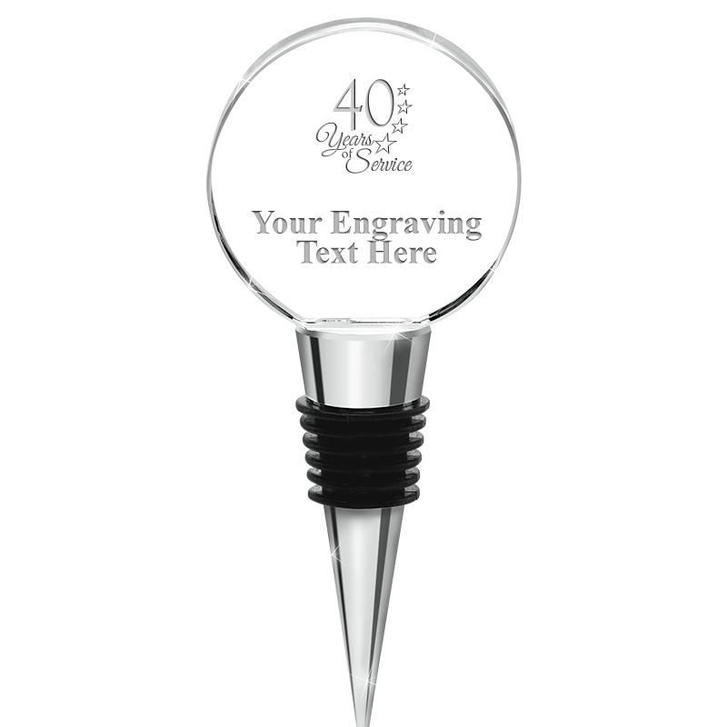 4.5"CIRCLE CRYSTAL WINE STOPPR