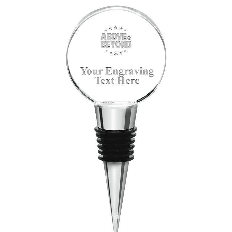 4.5"CIRCLE CRYSTAL WINE STOPPR