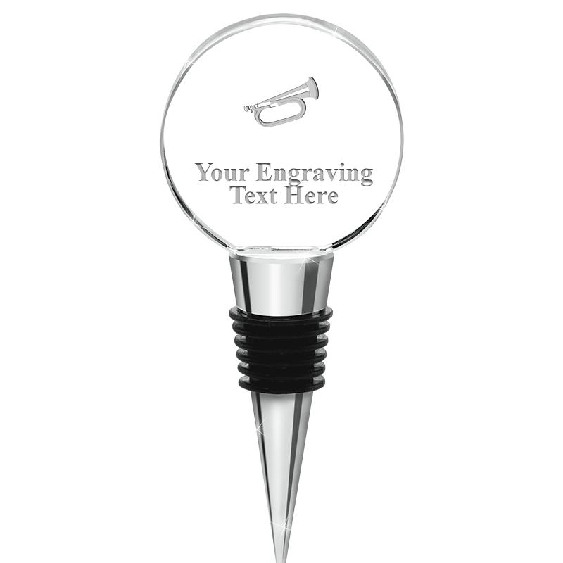 4.5"CIRCLE CRYSTAL WINE STOPPR