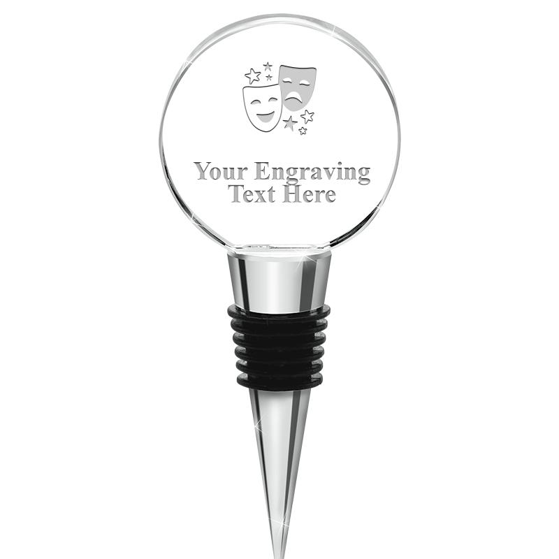 4.5"CIRCLE CRYSTAL WINE STOPPR