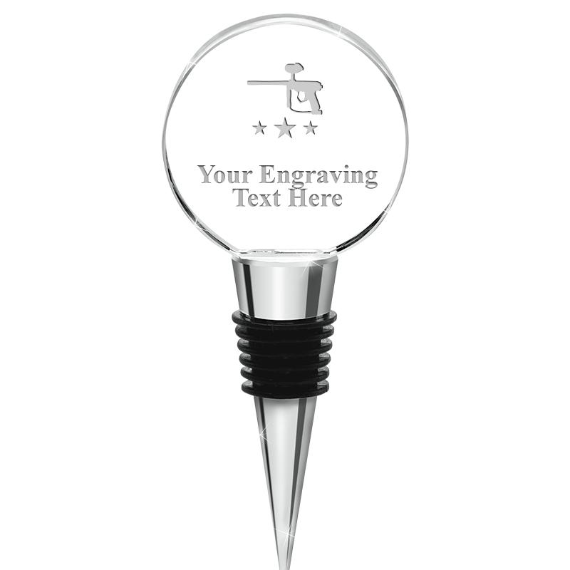 4.5"CIRCLE CRYSTAL WINE STOPPR