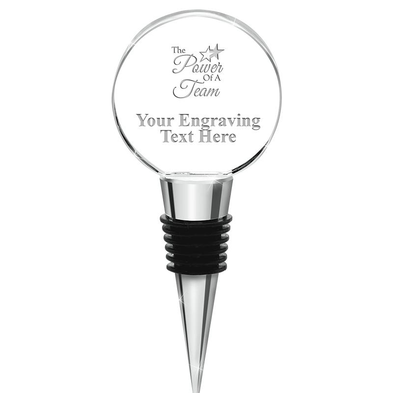 4.5"CIRCLE CRYSTAL WINE STOPPR