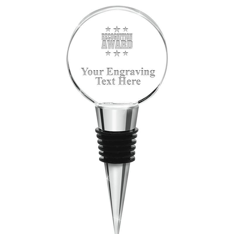 4.5"CIRCLE CRYSTAL WINE STOPPR