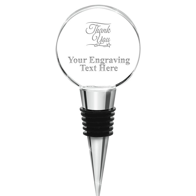 4.5"CIRCLE CRYSTAL WINE STOPPR