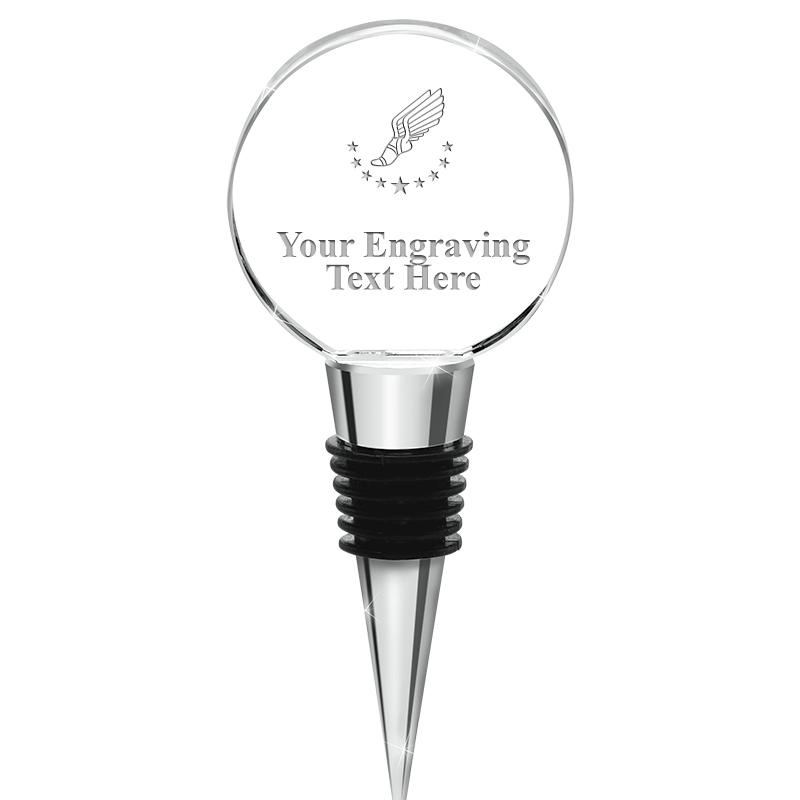 4.5"CIRCLE CRYSTAL WINE STOPPR