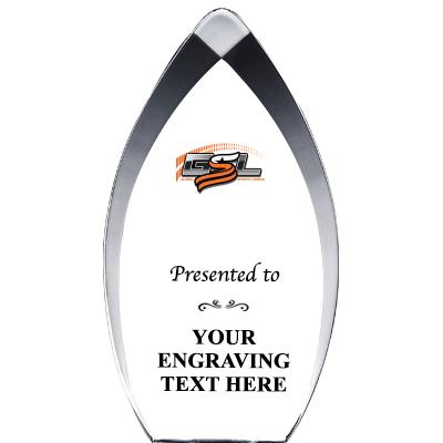 4.5"X8.25" TEAR DROP ACRYLIC