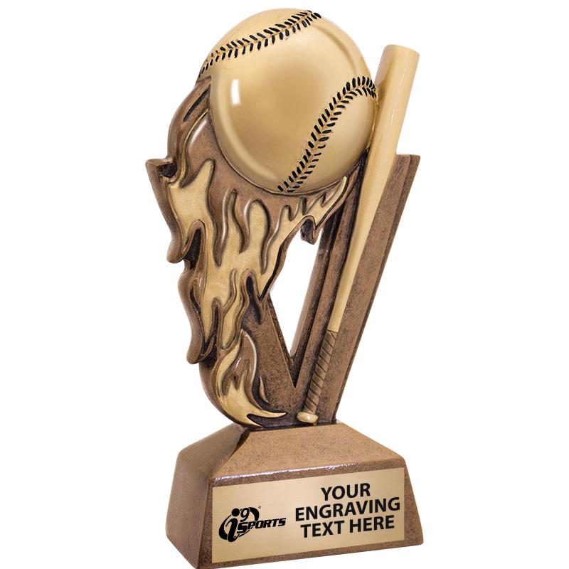 6"I9 FIREBALL BASEBALL SCLPTR