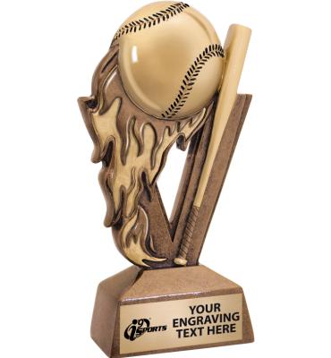 6" i9 Sports Baseball Fireball Sculpture