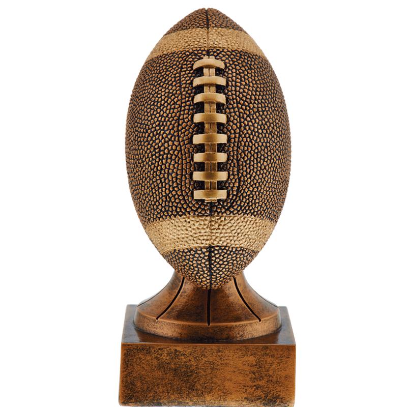 5.75"RUSTIC FOOTBLL RESIN GOLD