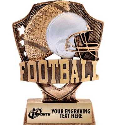 5" i9 Sports Shieldz Football Sculpture