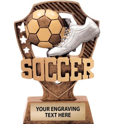 5" i9 Sports Shieldz Soccer 3.0 Sculpture