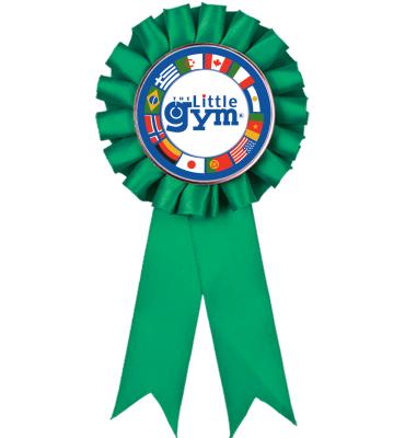 Green Insert The Little Gym Rosette Ribbon