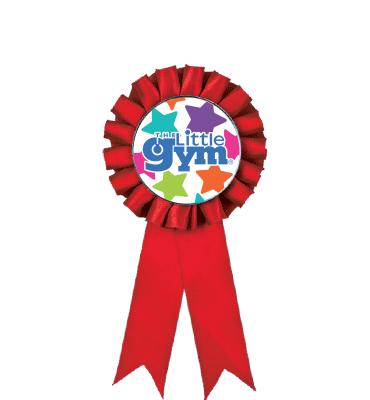 Red Insert The Little Gym Award Rosette Ribbon
