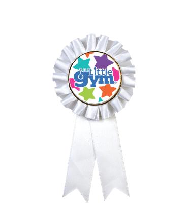 White Insert The Little Gym Award Rosette Ribbon