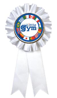 WHITE LITTLE GYM ROSETTES