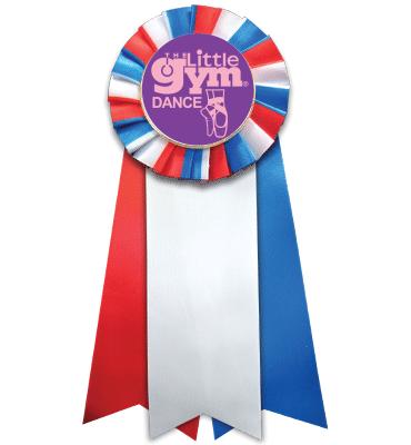 Red/White/Blue Insert The Little Gym Jumbo Rosette Ribbon