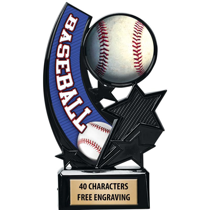 Crown Awards Baseball Trophies with Custom Engraving, 6 Personalized Boys  Baseball Championship Trophy On Black Base Prime