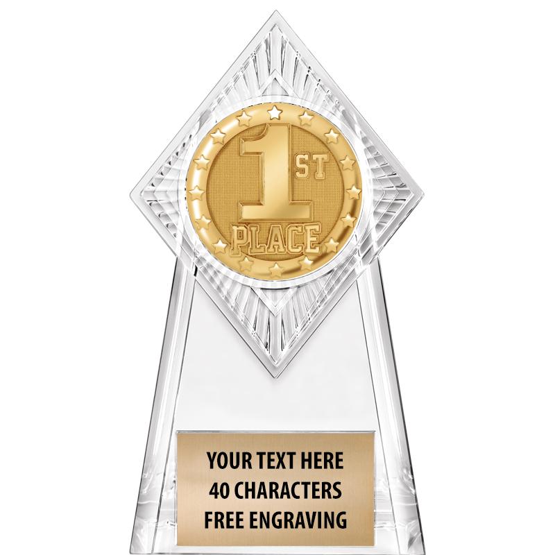 6" PARAGON CLEAR INSERT TROPHY