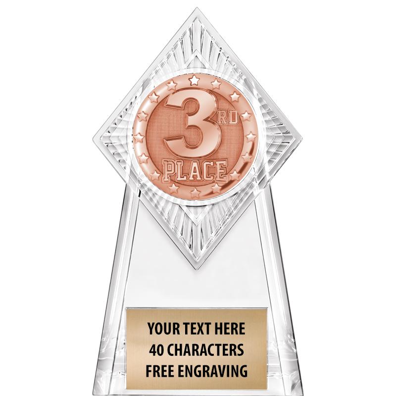 6" PARAGON CLEAR INSERT TROPHY