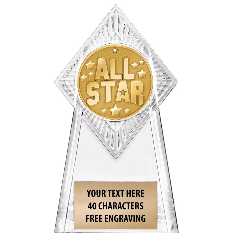 6" PARAGON CLEAR INSERT TROPHY