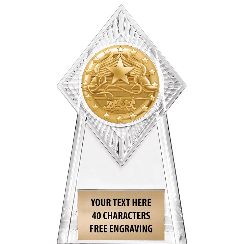 6" PARAGON CLEAR INSERT TROPHY