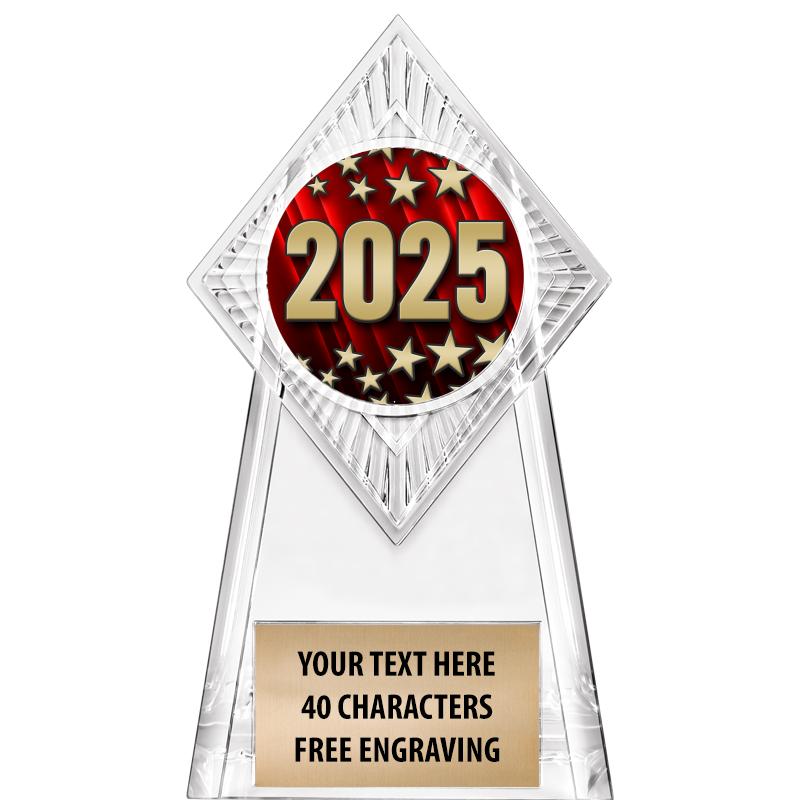 6" PARAGON CLEAR INSERT TROPHY