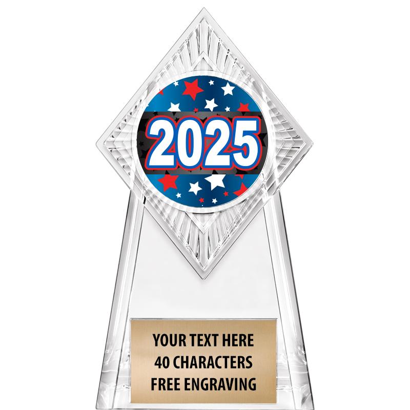 6" PARAGON CLEAR INSERT TROPHY