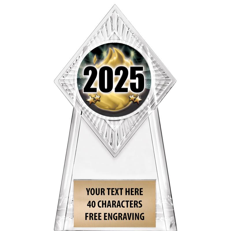 6" PARAGON CLEAR INSERT TROPHY