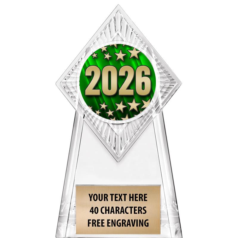 6" PARAGON CLEAR INSERT TROPHY