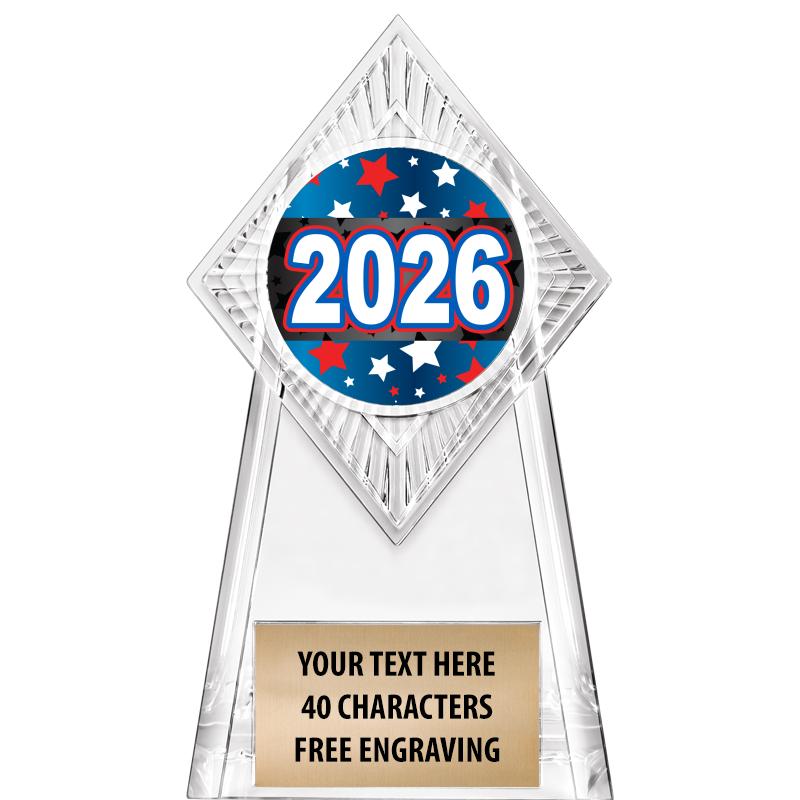 6" PARAGON CLEAR INSERT TROPHY