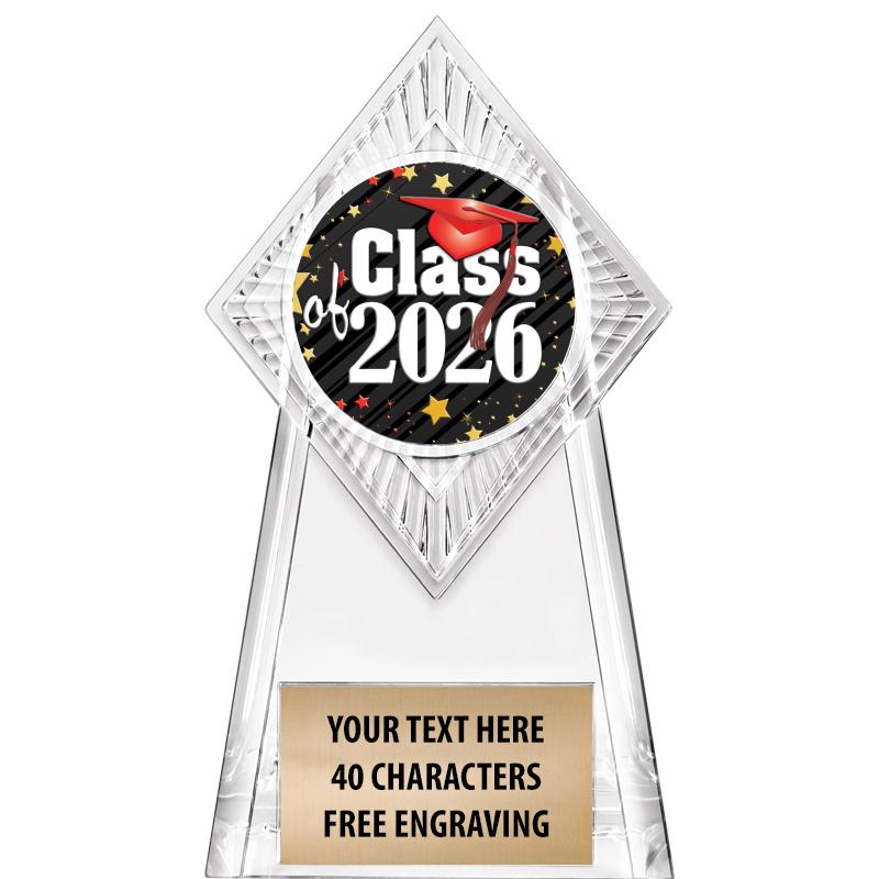 6" PARAGON CLEAR INSERT TROPHY