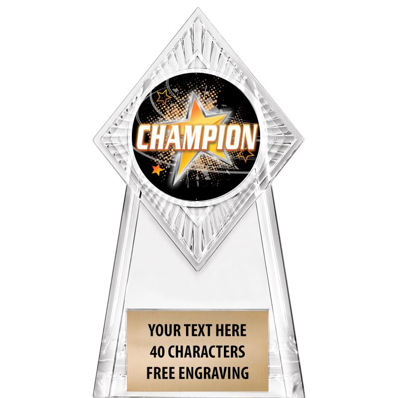 6" PARAGON CLEAR INSERT TROPHY