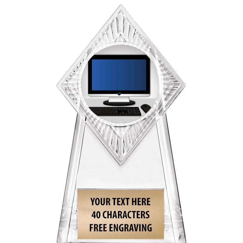 6" PARAGON CLEAR INSERT TROPHY