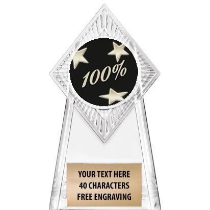 6" PARAGON CLEAR INSERT TROPHY