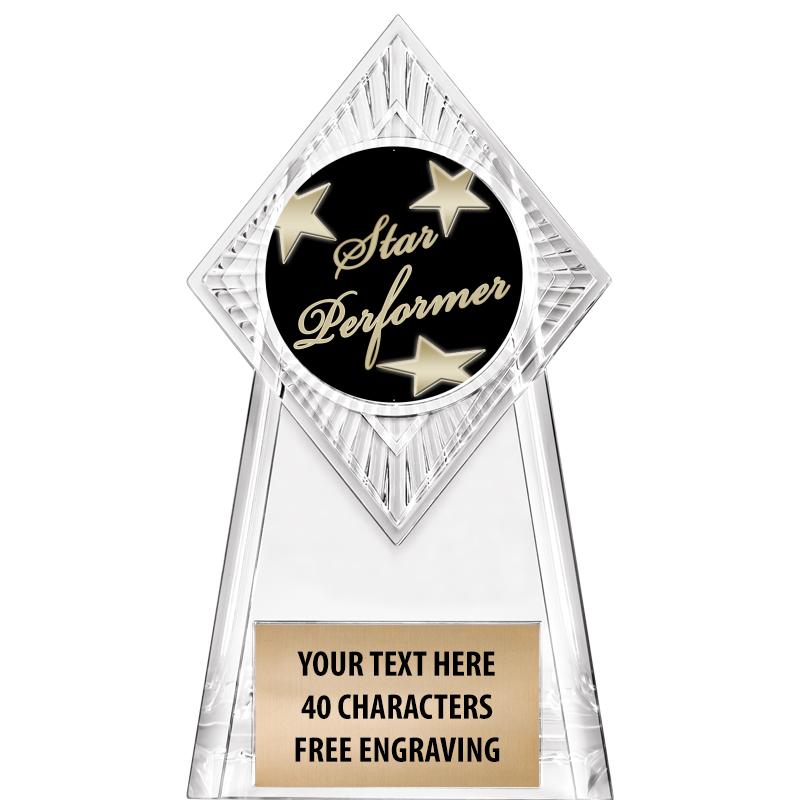 6" PARAGON CLEAR INSERT TROPHY