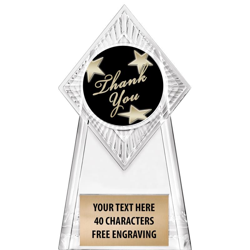 6" PARAGON CLEAR INSERT TROPHY