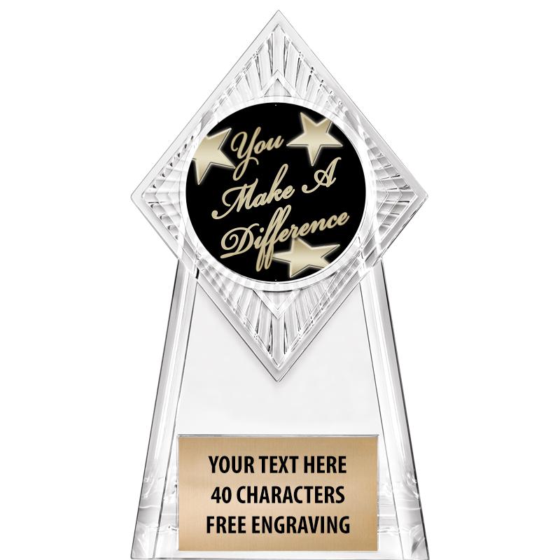 6" PARAGON CLEAR INSERT TROPHY