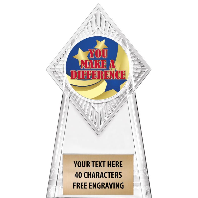 6" PARAGON CLEAR INSERT TROPHY