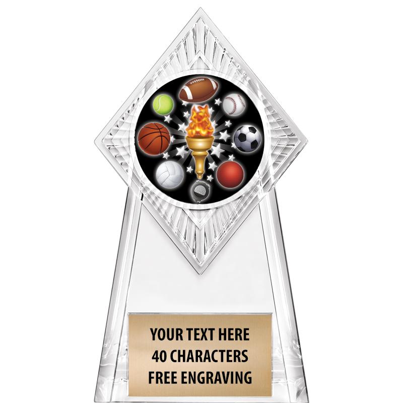 6" PARAGON CLEAR INSERT TROPHY