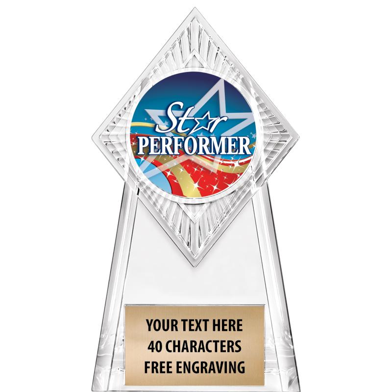 6" PARAGON CLEAR INSERT TROPHY