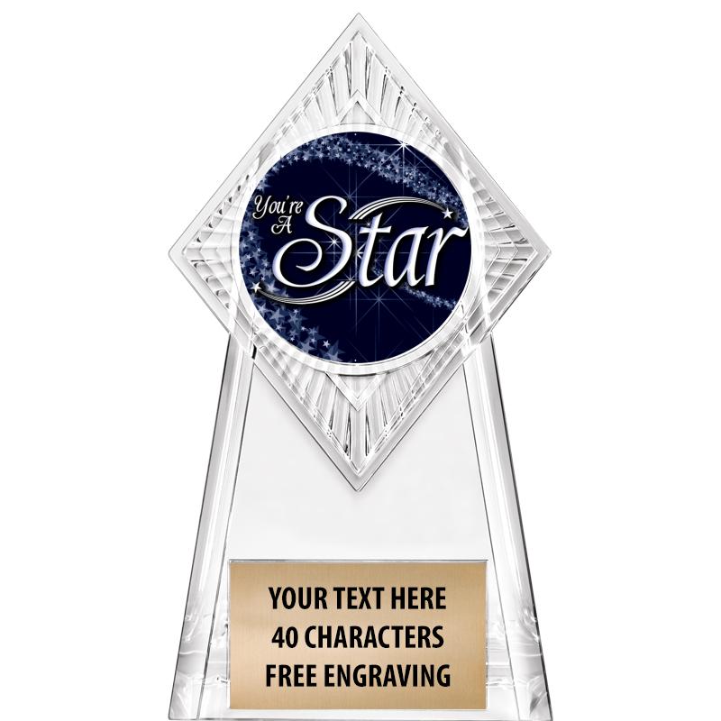 6" PARAGON CLEAR INSERT TROPHY