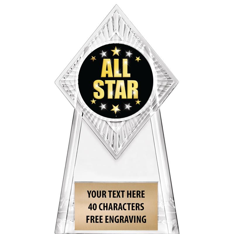 6" PARAGON CLEAR INSERT TROPHY